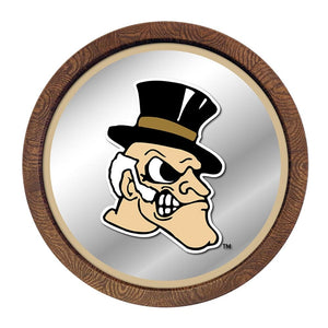 Wake Forest Demon Deacons: Mascot - "Faux" Barrel Top Mirrored Wall Sign - The Fan-Brand