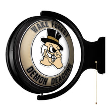 Load image into Gallery viewer, Wake Forest Demon Deacons: Mascot - Original Round Rotating Lighted Wall Sign - The Fan-Brand