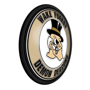 Wake Forest Demon Deacons: Mascot - Round Slimline Lighted Wall Sign - The Fan-Brand