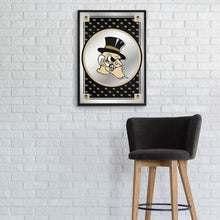 Load image into Gallery viewer, Wake Forest Demon Deacons: Mascot Team Spirit - Framed Mirrored Wall Sign - The Fan-Brand