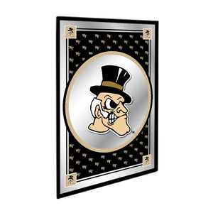 Wake Forest Demon Deacons: Mascot Team Spirit - Framed Mirrored Wall Sign - The Fan-Brand