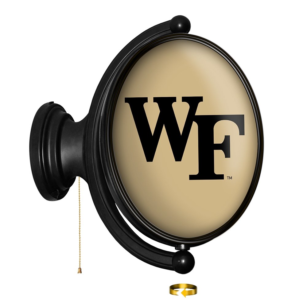 Wake Forest Demon Deacons: Original Oval Rotating Lighted Wall Sign - The Fan-Brand