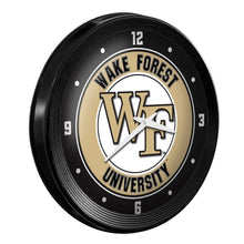 Load image into Gallery viewer, Wake Forest Demon Deacons: Ribbed Frame Wall Clock - The Fan-Brand