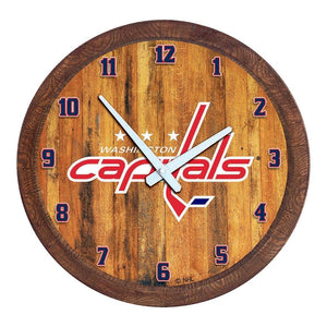 Washington Capitals: "Faux" Barrel Top Wall Clock - The Fan-Brand