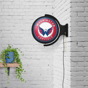 Washington Capitals: Original Round Rotating Lighted Wall Sign - The Fan-Brand