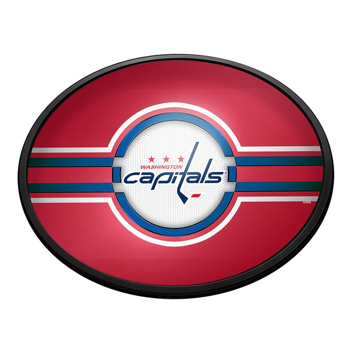 Washington Capitals: Oval Slimline Lighted Wall Sign - The Fan-Brand