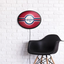 Load image into Gallery viewer, Washington Capitals: Oval Slimline Lighted Wall Sign - The Fan-Brand