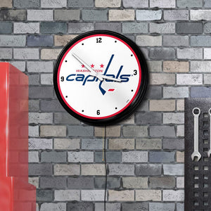 Washington Capitals: Retro Lighted Wall Clock - The Fan-Brand