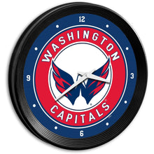 Load image into Gallery viewer, Washington Capitals: Ribbed Frame Wall Clock - The Fan-Brand