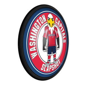 Washington Capitals: Slapshot - Round Slimline Lighted Wall Sign - The Fan-Brand