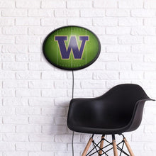 Load image into Gallery viewer, Washington Huskies: On the 50 - Oval Slimline Lighted Wall Sign - The Fan-Brand