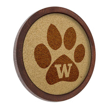 Load image into Gallery viewer, Washington Huskies: Paw - &quot;Faux&quot; Barrel Framed Cork Board - The Fan-Brand