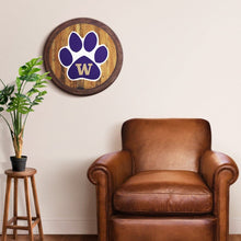 Load image into Gallery viewer, Washington Huskies: Paw - Faux Barrel Wall Sign - The Fan-Brand