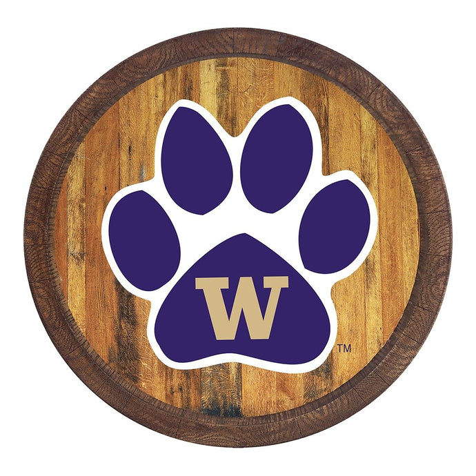 Washington Huskies: Paw - Faux Barrel Wall Sign - The Fan-Brand