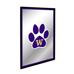 Washington Huskies: Paw - Framed Mirrored Wall Sign - The Fan-Brand