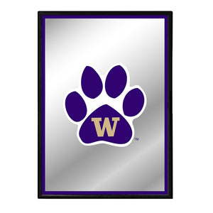 Washington Huskies: Paw - Framed Mirrored Wall Sign - The Fan-Brand