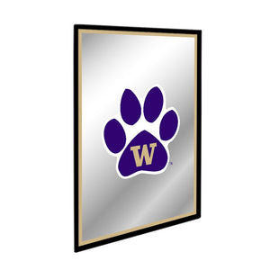 Washington Huskies: Paw - Framed Mirrored Wall Sign - The Fan-Brand