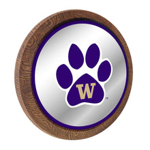 Load image into Gallery viewer, Washington Huskies: Paw - Mirrored Barrel Top Mirrored Wall Sign - The Fan-Brand