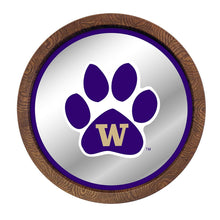 Load image into Gallery viewer, Washington Huskies: Paw - Mirrored Barrel Top Mirrored Wall Sign - The Fan-Brand