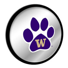 Load image into Gallery viewer, Washington Huskies: Paw - Modern Disc Mirrored Wall Sign - The Fan-Brand