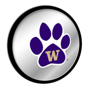 Washington Huskies: Paw - Modern Disc Mirrored Wall Sign - The Fan-Brand