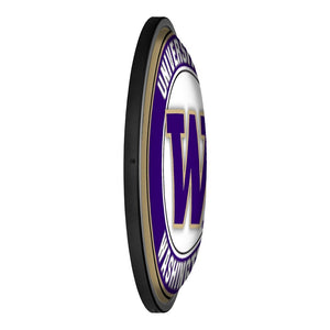 Washington Huskies: Round Slimline Lighted Wall Sign - The Fan-Brand