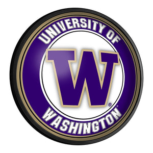 Washington Huskies: Round Slimline Lighted Wall Sign - The Fan-Brand