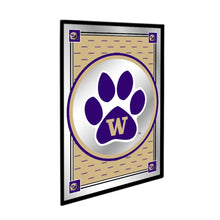 Load image into Gallery viewer, Washington Huskies: Team Spirit, Paw - Framed Mirrored Wall Sign - The Fan-Brand