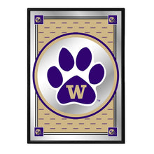 Load image into Gallery viewer, Washington Huskies: Team Spirit, Paw - Framed Mirrored Wall Sign - The Fan-Brand