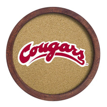 Load image into Gallery viewer, Washington State Cougars: &quot;Faux&quot; Barrel Framed Cork Board - The Fan-Brand