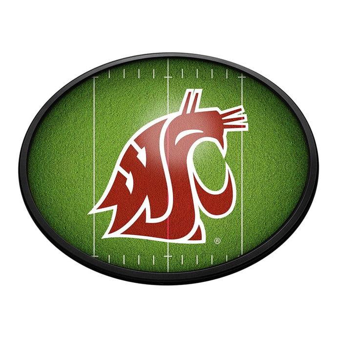 Washington State Cougars: On the 50 - Oval Slimline Lighted Wall Sign - The Fan-Brand