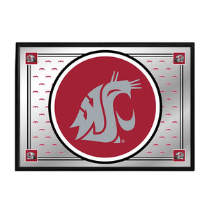 Washington State Cougars: Team Spirit, Logo - Framed Mirrored Wall Sign - The Fan-Brand