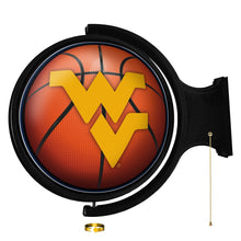 Load image into Gallery viewer, West Virginia Mountaineers: Basketball - Original Round Rotating Lighted Wall Sign - The Fan-Brand