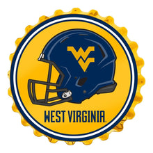 Load image into Gallery viewer, West Virginia Mountaineers: Helmet - Bottle Cap Wall Sign - The Fan-Brand