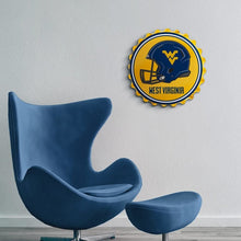 Load image into Gallery viewer, West Virginia Mountaineers: Helmet - Bottle Cap Wall Sign - The Fan-Brand