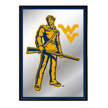 Load image into Gallery viewer, West Virginia Mountaineers: Mascot - Framed Mirrored Wall Sign - The Fan-Brand