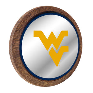 West Virginia Mountaineers: Mirrored Barrel Top Mirrored Wall Sign - The Fan-Brand