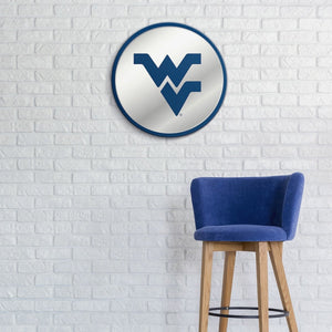 West Virginia Mountaineers: Modern Disc Mirrored Wall Sign - The Fan-Brand