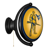 Load image into Gallery viewer, West Virginia Mountaineers: Mountaineer - Original Oval Rotating Lighted Wall Sign - The Fan-Brand