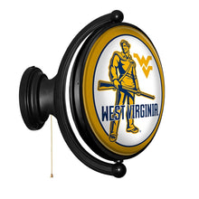 Load image into Gallery viewer, West Virginia Mountaineers: Mountaineer - Original Oval Rotating Lighted Wall Sign - The Fan-Brand