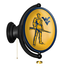 Load image into Gallery viewer, West Virginia Mountaineers: Mountaineer - Original Oval Rotating Lighted Wall Sign - The Fan-Brand