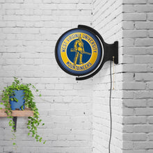 Load image into Gallery viewer, West Virginia Mountaineers: Mountaineer - Original Round Rotating Lighted Wall Sign - The Fan-Brand