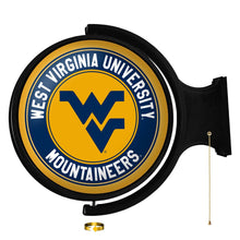 Load image into Gallery viewer, West Virginia Mountaineers: Original Round Rotating Lighted Wall Sign - The Fan-Brand