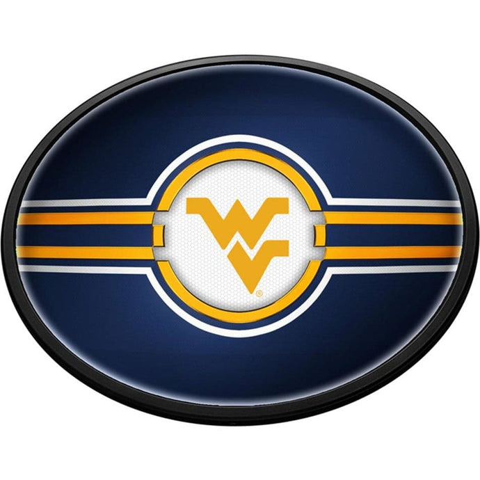 West Virginia Mountaineers: Oval Slimline Lighted Wall Sign - The Fan-Brand