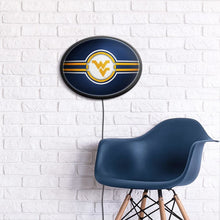 Load image into Gallery viewer, West Virginia Mountaineers: Oval Slimline Lighted Wall Sign - The Fan-Brand