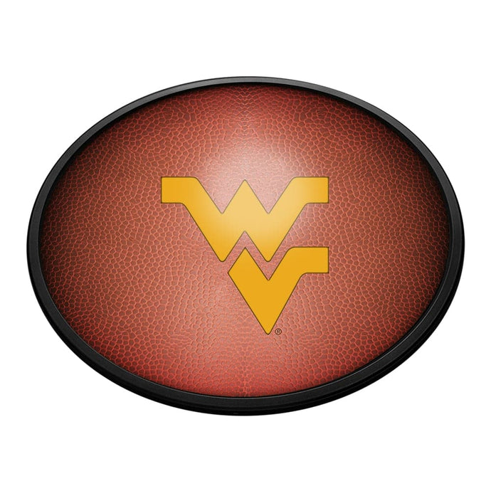 West Virginia Mountaineers: Pigskin - Oval Slimline Lighted Wall Sign - The Fan-Brand