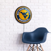 Load image into Gallery viewer, West Virginia Mountaineers: Round Slimline Lighted Wall Sign - The Fan-Brand