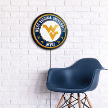 Load image into Gallery viewer, West Virginia Mountaineers: Round Slimline Lighted Wall Sign - The Fan-Brand