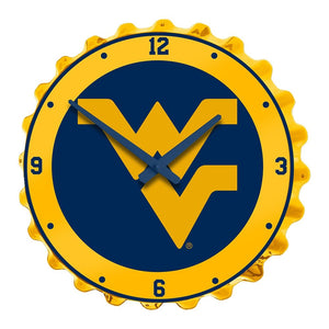 West Virginia Mountaineers: WV - Bottle Cap Wall Clock - The Fan-Brand