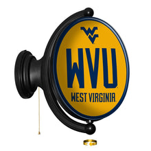 Load image into Gallery viewer, West Virginia Mountaineers: WVU - Original Oval Rotating Lighted Wall Sign - The Fan-Brand